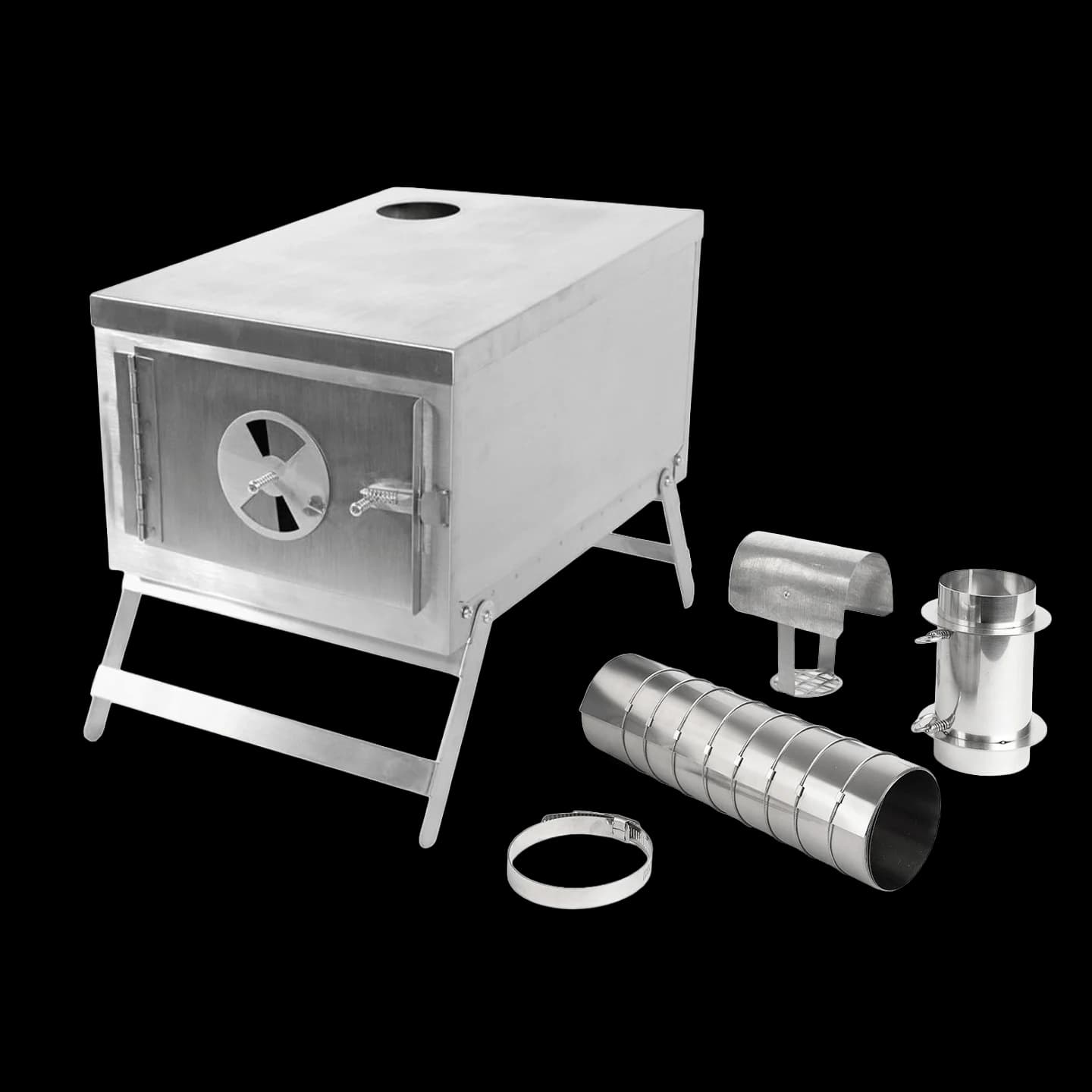 TITANIUM FOLDING WOOD STOVE KIT